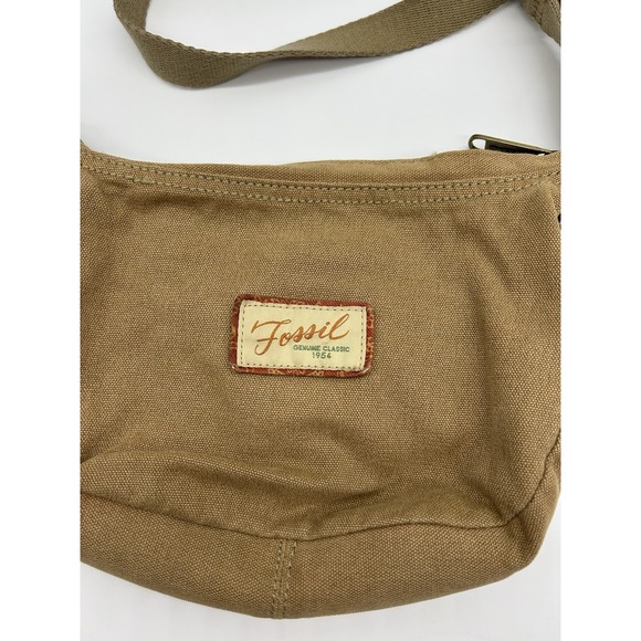 Vintage Y2K Fossil leather and fabric crossbody / shoulder bag - Picture 3 of 7